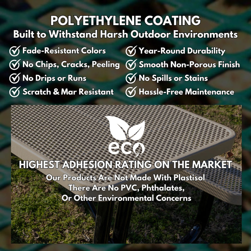 Load image into Gallery viewer, 6 FT All-Weather Park Bench with Back, Portable Frame