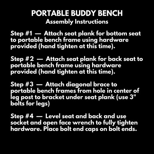 Buddy Bench with Portable Frame