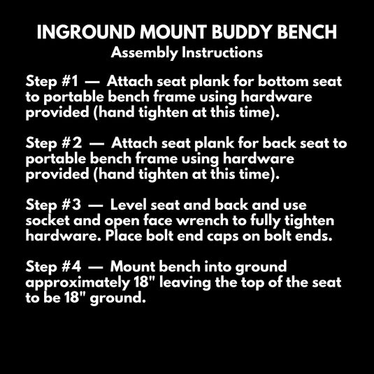 Buddy Bench with Inground Mount Frame