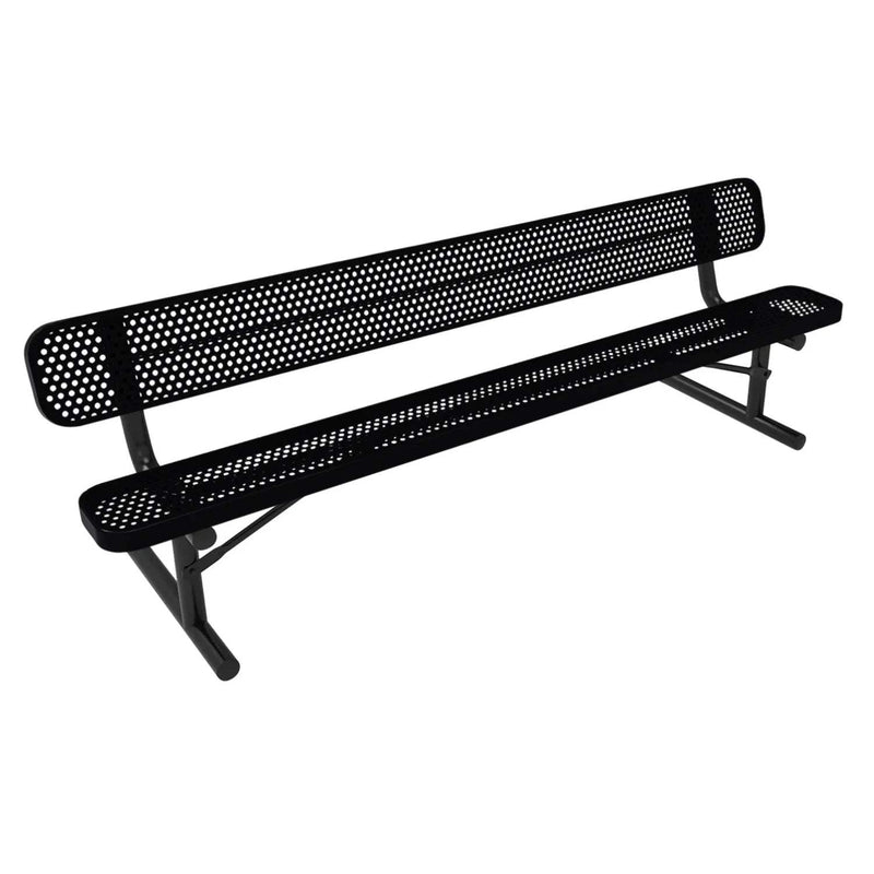 Load image into Gallery viewer, 8 FT All-Weather Park Bench with Back, Portable Frame