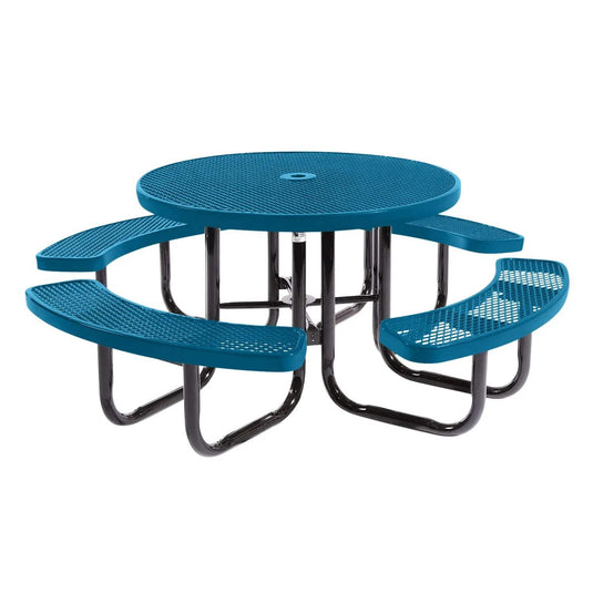46" Round Metal Outdoor Picnic Table