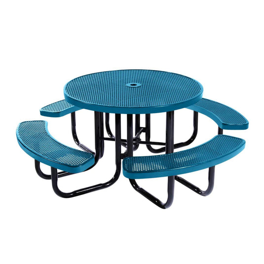 46" Round Metal Outdoor Picnic Table