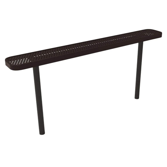 6FT Industrial Park Bench without Back, Inground Mount Frame