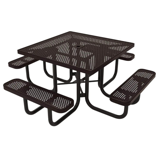 46" Square Metal Outdoor Picnic Table