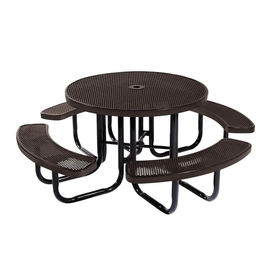 46" Round Metal Outdoor Picnic Table