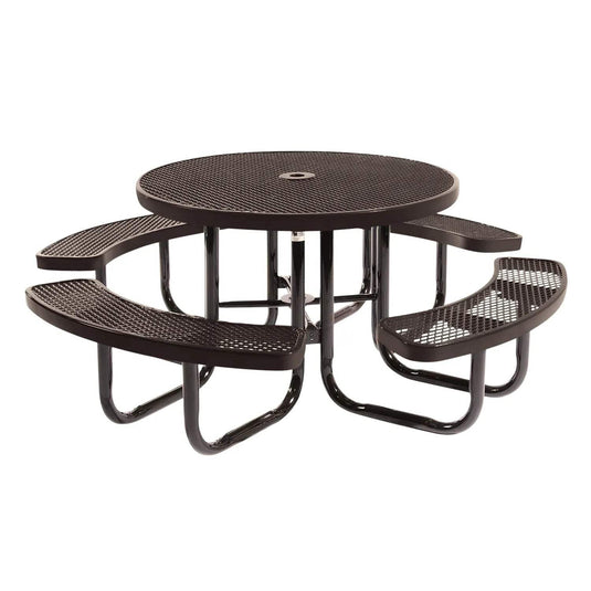 46" Round Metal Outdoor Picnic Table