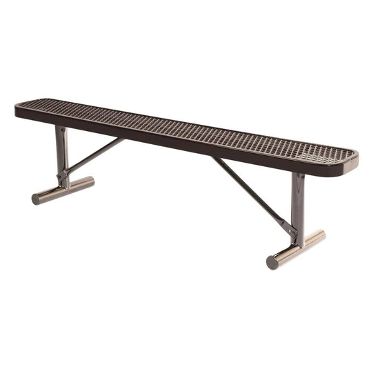 6 FT All-Weather Park Bench without Back, Portable Frame