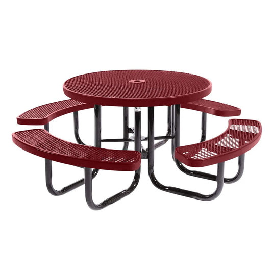 46" Round Metal Outdoor Picnic Table