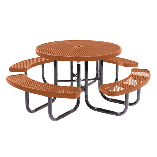 46" Round Metal Outdoor Picnic Table