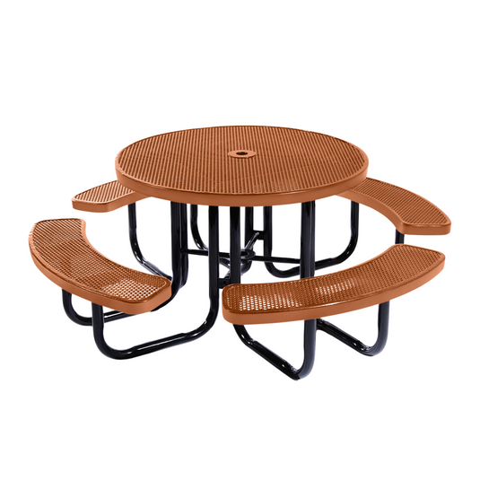 46" Round Metal Outdoor Picnic Table