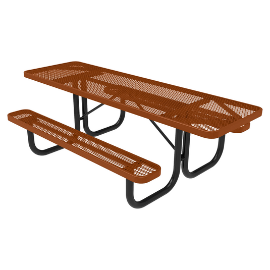 Both-Ends ADA-Accessible Weatherproof Rectangular Outdoor Picnic Table