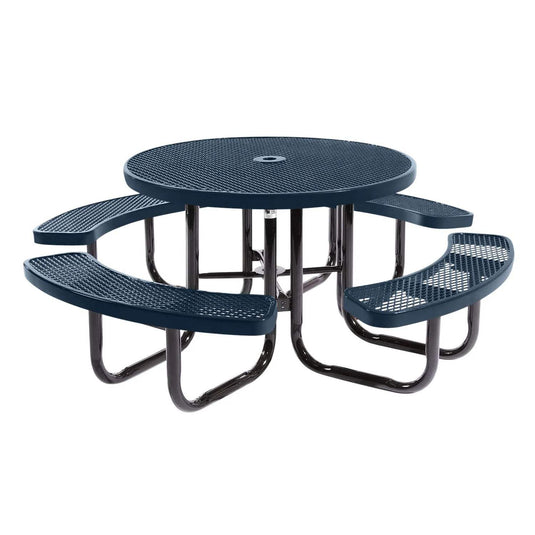 46" Round Metal Outdoor Picnic Table