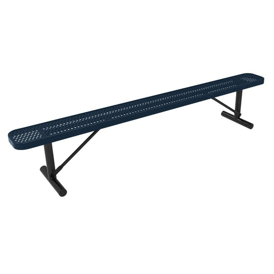 8 FT All-Weather Park Bench without Back, Portable Frame