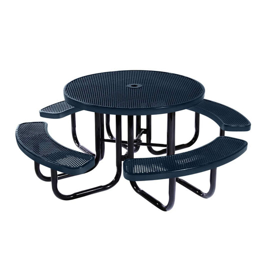 46" Round Metal Outdoor Picnic Table