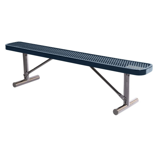 6 FT All-Weather Park Bench without Back, Portable Frame