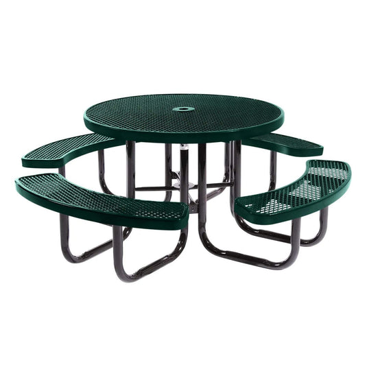 46" Round Metal Outdoor Picnic Table