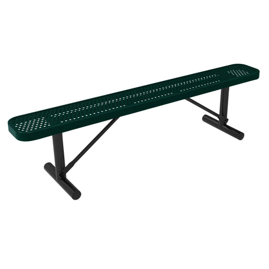 6 FT All-Weather Park Bench without Back, Portable Frame