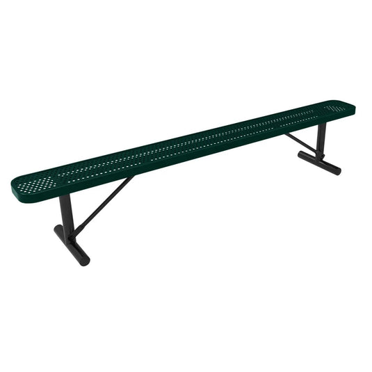 8 FT All-Weather Park Bench without Back, Portable Frame