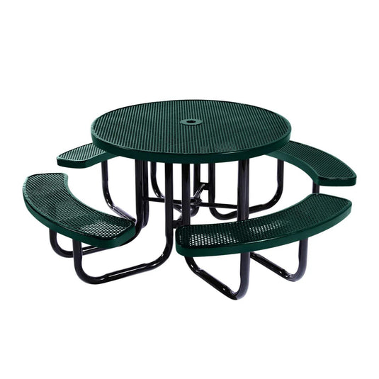 46" Round Metal Outdoor Picnic Table