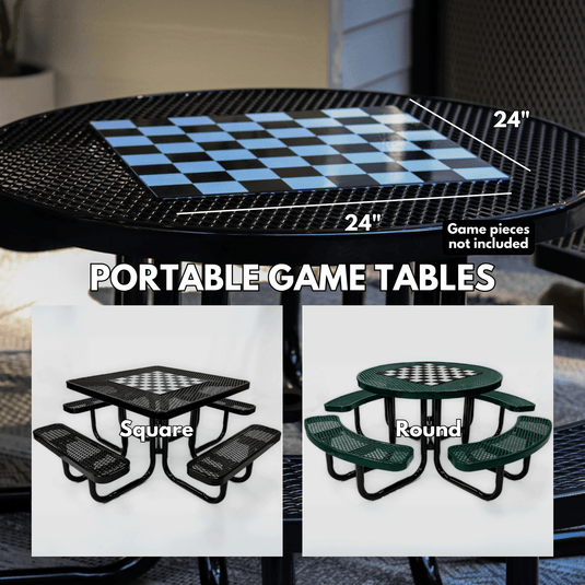 Game-Edition Square & Round Outdoor Picnic Table