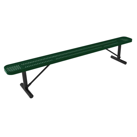 8 FT All-Weather Park Bench without Back, Portable Frame