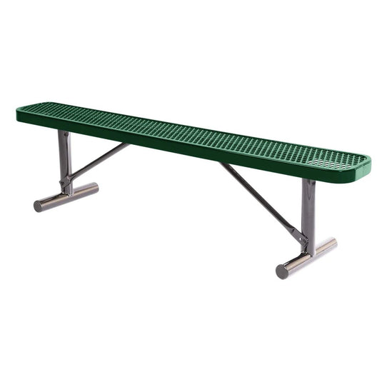 6 FT All-Weather Park Bench without Back, Portable Frame