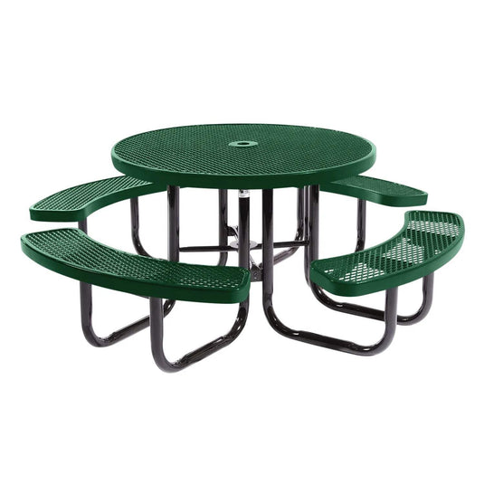 46" Round Metal Outdoor Picnic Table
