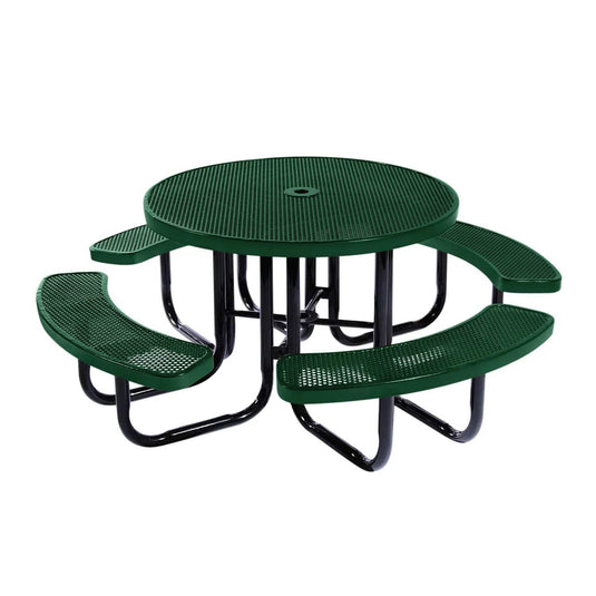 46" Round Metal Outdoor Picnic Table