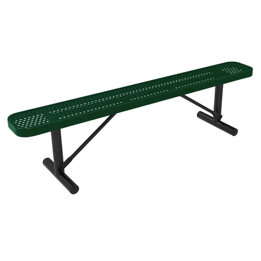 6 FT All-Weather Park Bench without Back, Portable Frame
