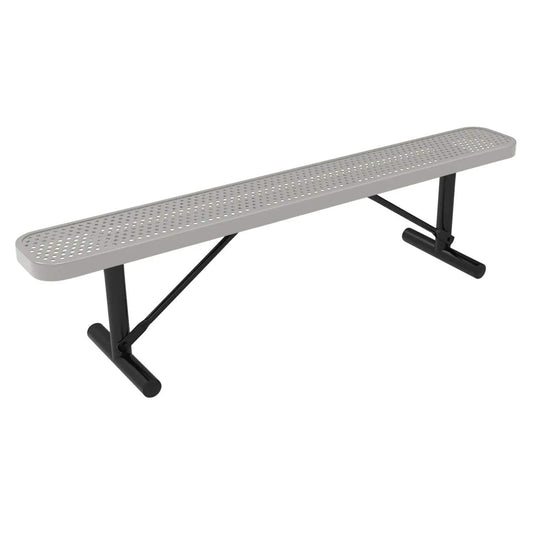 6 FT All-Weather Park Bench without Back, Portable Frame