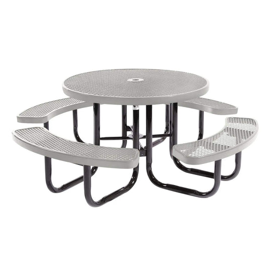 46" Round Metal Outdoor Picnic Table