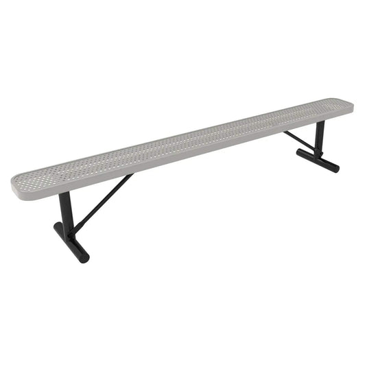 8 FT All-Weather Park Bench without Back, Portable Frame