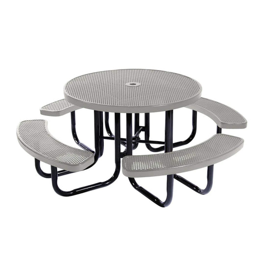 46" Round Metal Outdoor Picnic Table