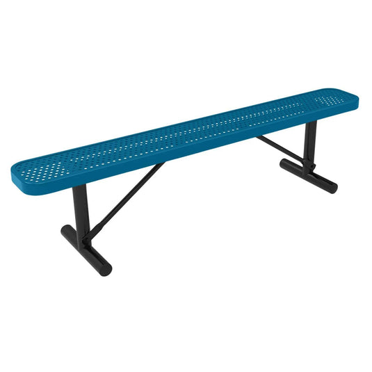 6 FT All-Weather Park Bench without Back, Portable Frame