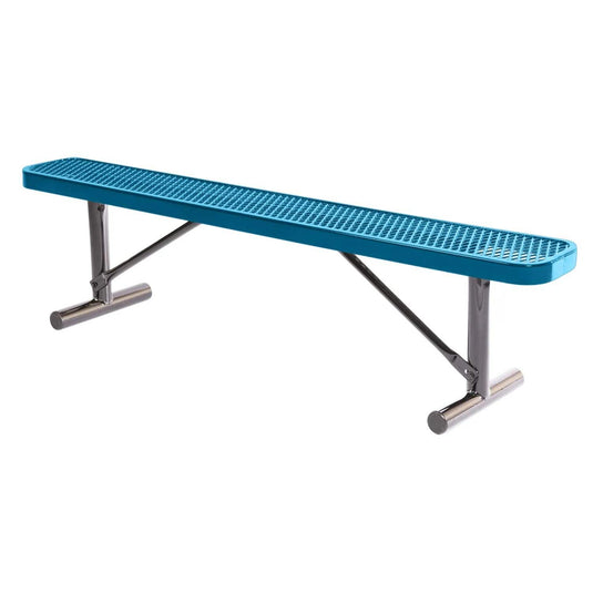 6 FT All-Weather Park Bench without Back, Portable Frame