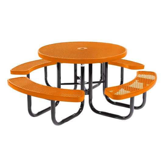 46" Round Metal Outdoor Picnic Table