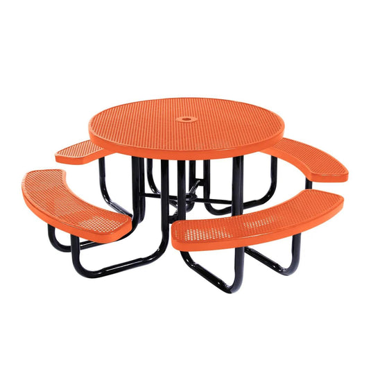 46" Round Metal Outdoor Picnic Table