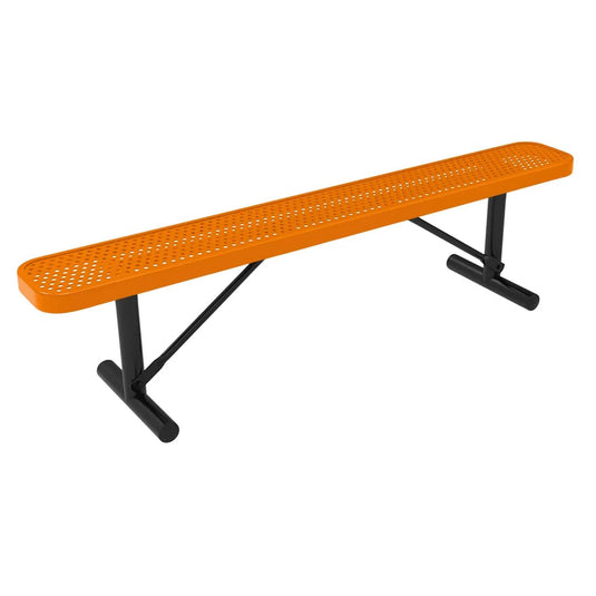 6 FT All-Weather Park Bench without Back, Portable Frame