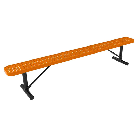 8 FT All-Weather Park Bench without Back, Portable Frame