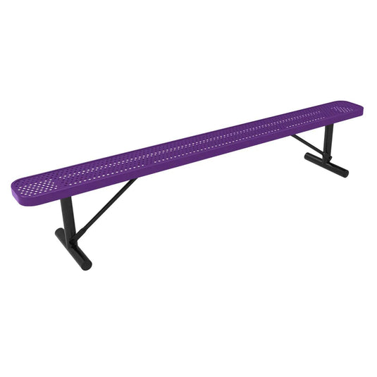 8 FT All-Weather Park Bench without Back, Portable Frame