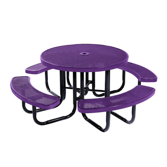 46" Round Metal Outdoor Picnic Table
