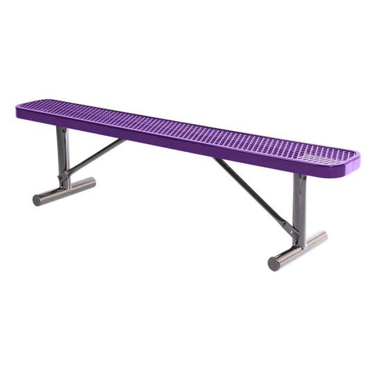6 FT All-Weather Park Bench without Back, Portable Frame