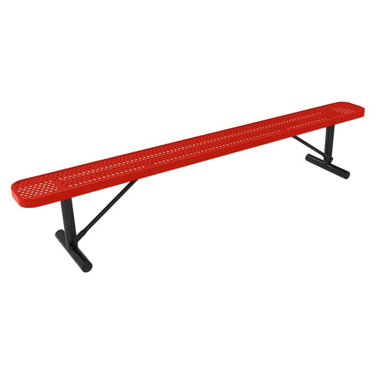 8 FT All-Weather Park Bench without Back, Portable Frame