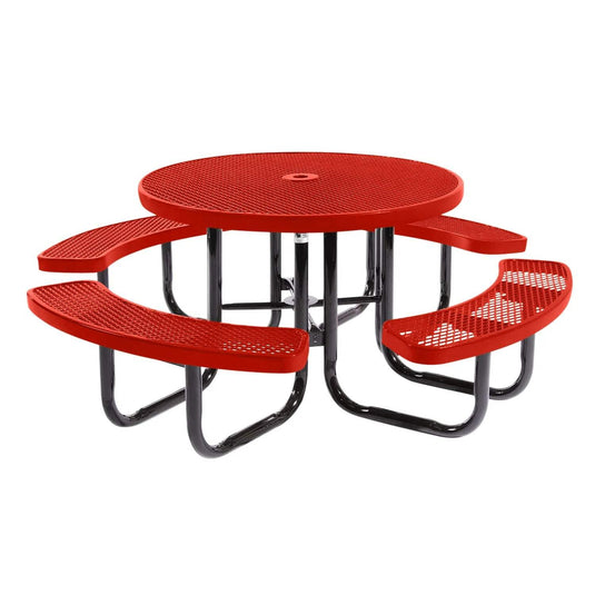 46" Round Metal Outdoor Picnic Table