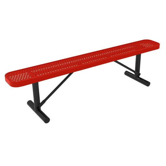 6 FT All-Weather Park Bench without Back, Portable Frame