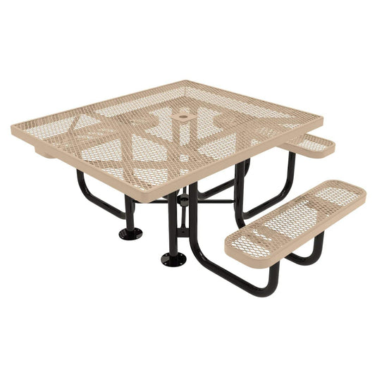 46" x 54" ADA-Accessible Weatherproof Square Outdoor Picnic Tables