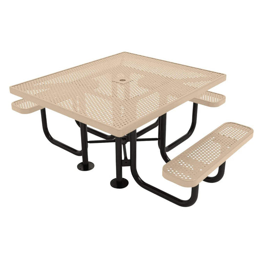 46" x 54" ADA-Accessible Weatherproof Square Outdoor Picnic Tables