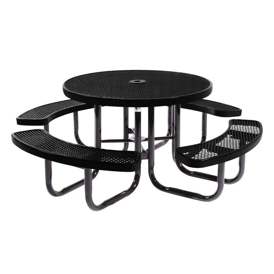 46" Round Metal Outdoor Picnic Table