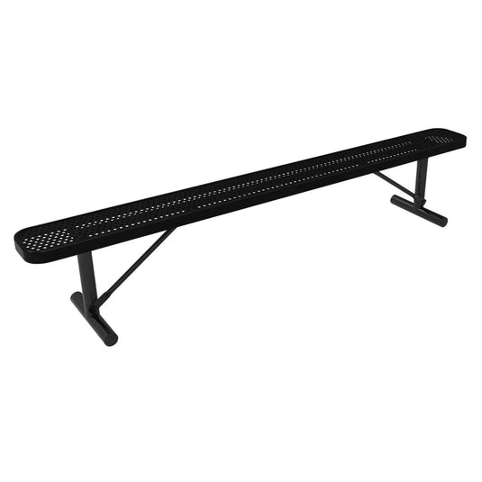 8 FT All-Weather Park Bench without Back, Portable Frame