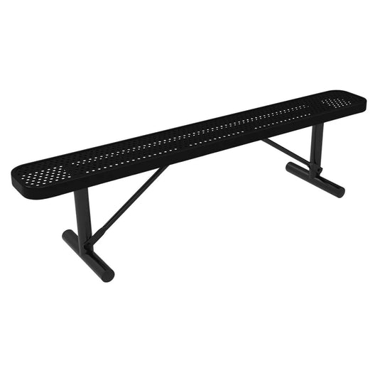 6 FT All-Weather Park Bench without Back, Portable Frame